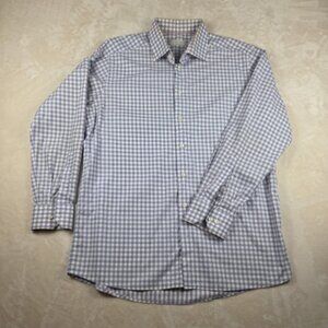 ETON Contemporary Fit Dress Shirt 43/17 Blue Check